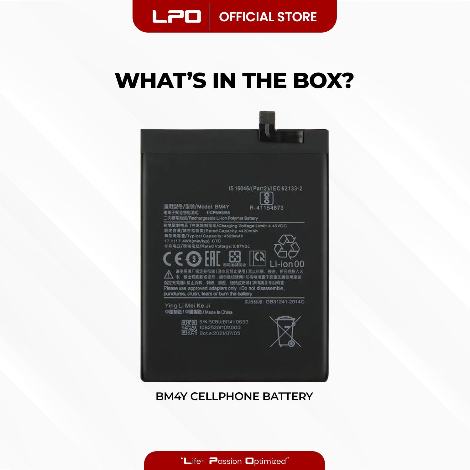 Cellphone Battery Xiaomi Poco F3 2021 BM4Y Compatible with M2012K11AG - LPO Laptop PC-Outlet