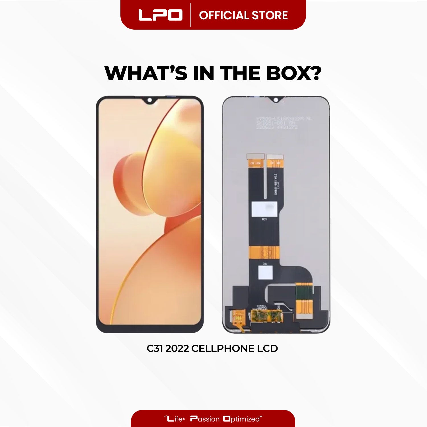 Cellphone LCD Screen	6.5 Realme C31 2022 Compatible with RMX3501