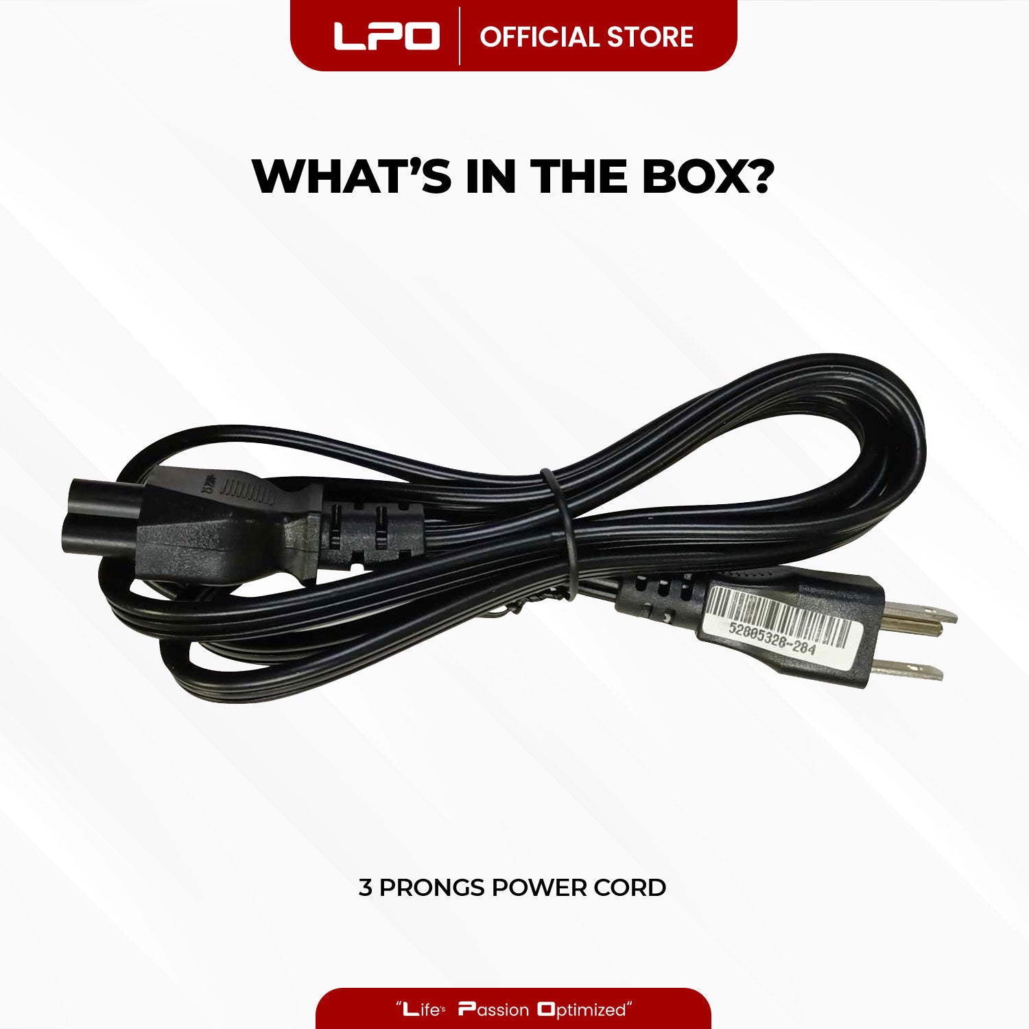 Power Cord	3 Prongs Compatible with Laptop Charger AC Adapter 3 Prongs 3 Pins - LPO Laptop PC-Outlet