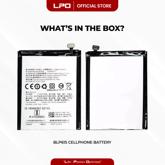 Cellphone Battery	Oppo A37 2016 BLP615 Compatible with A37f, A37fw, A37m - LPO Laptop PC-Outlet