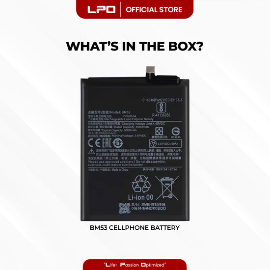 Cellphone Battery Xiaomi Mi 10T 5G 2020 BM53 Compatible with M2007J3SY, Xiaomi Mi 10T Pro 5G 2020 - LPO Laptop PC-Outlet