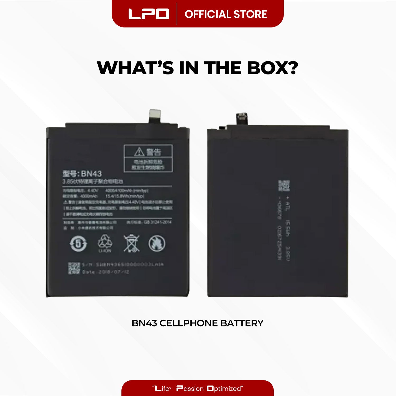 Cellphone Battery Xiaomi Redmi Note 4X BN43 Compatible with Xiaomi Redmi Note 4 2017, 2016100 - LPO Laptop PC-Outlet