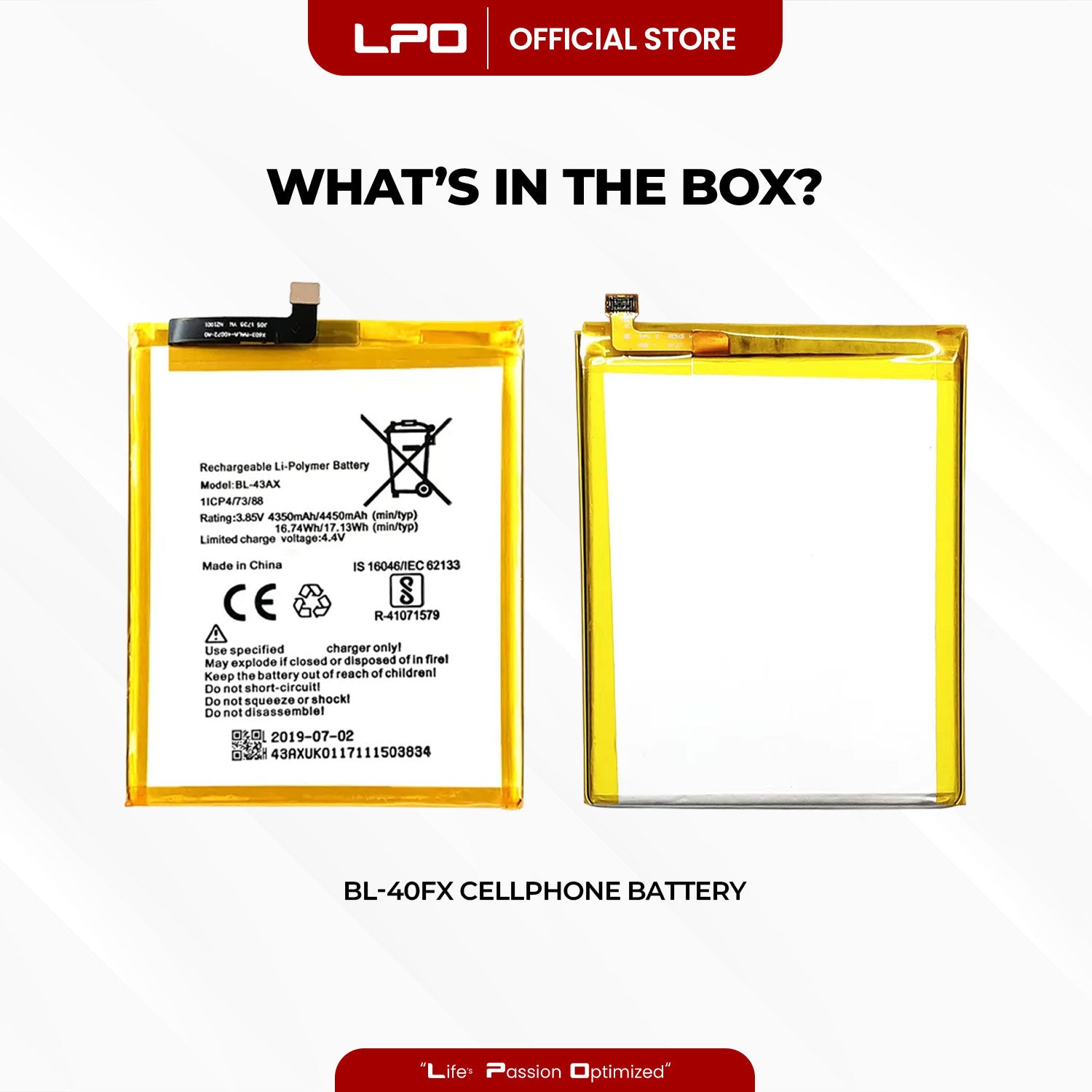 Cellphone Battery	Infinix Zero 4 Plus 2017 BL-40FX Compatible with Infinix Zero 4 Plus 2017 - LPO Laptop PC-Outlet
