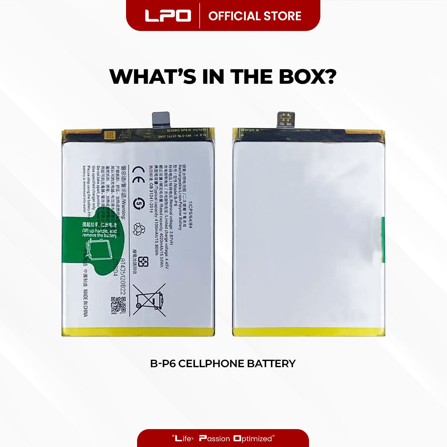 Cellphone Battery Vivo S9E 2021 B-P6 Compatible with V2048A - LPO Laptop PC-Outlet
