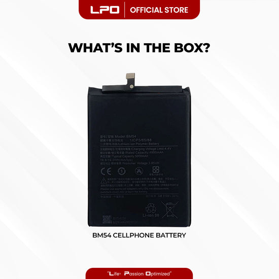 Cellphone Battery Xiaomi Redmi Note 9T 2021 BM54 Compatible with Xiaomi Redmi Note 9 5G 2020 - LPO Laptop PC-Outlet