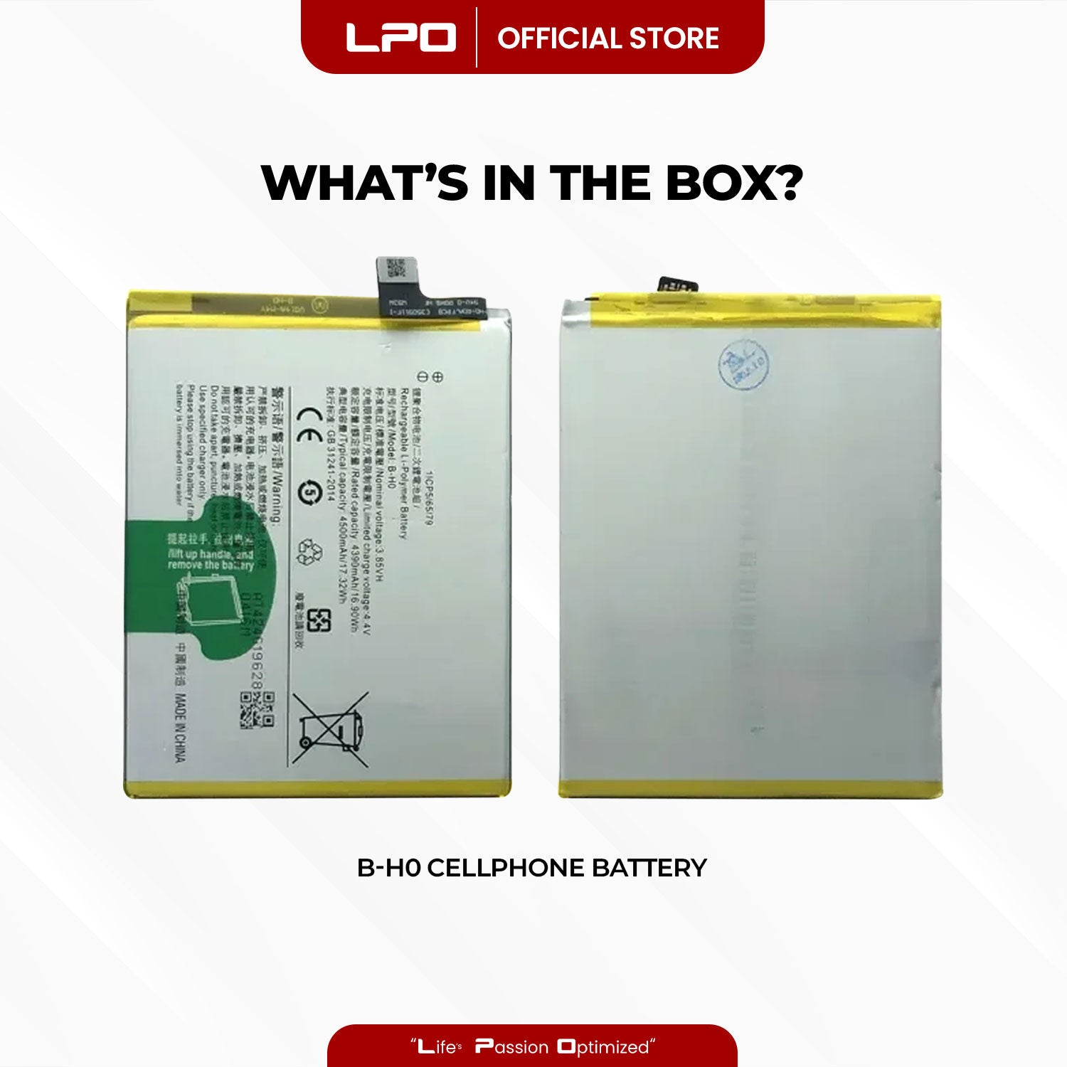 Cellphone Battery Vivo S1 2019 B-H0 Compatible with Vivo V17 Neo, Vivo Y7S - LPO Laptop PC-Outlet