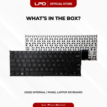 Laptop Keyboard ASUS X202E Internal / Panel Black US Compatible with Asus VivoBook X201 X201E