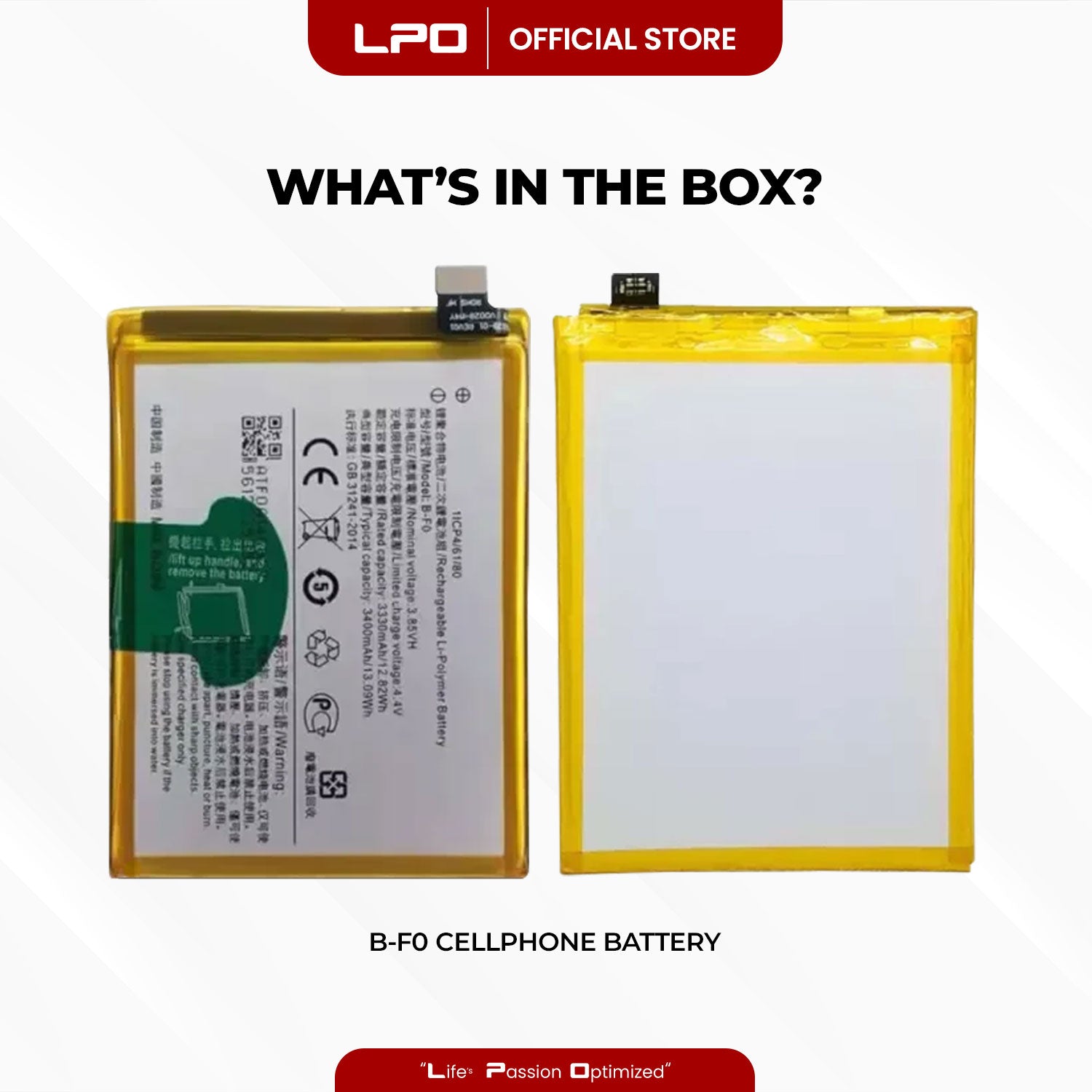 Cellphone Battery Vivo V11 (V11 Pro) 2018 B-F0 Compatible with 1804, 1806, 1814, PD1813F_EX, V1814A - LPO Laptop PC-Outlet