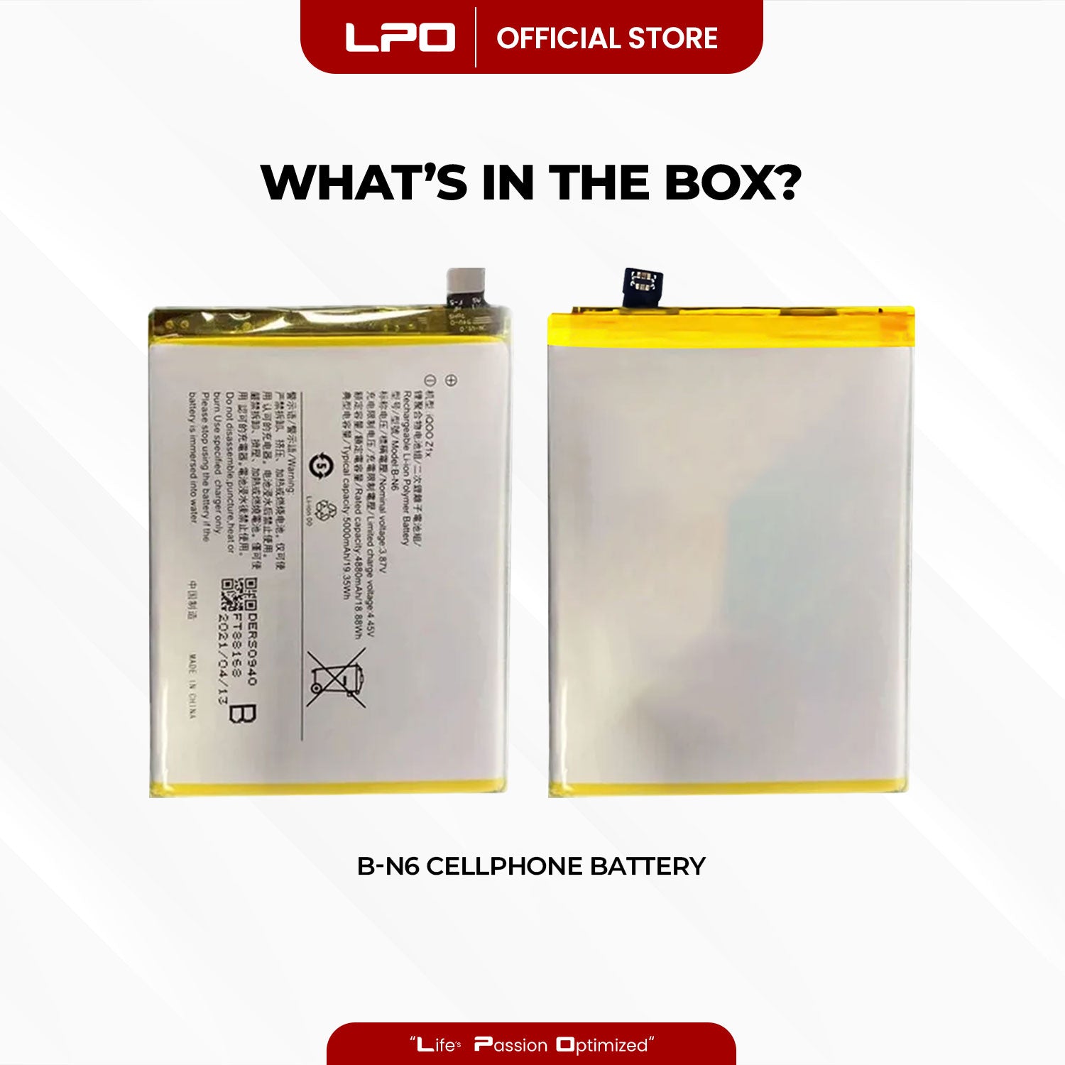 Cellphone Battery Vivo iQOO Z1x 2020 B-N6 Compatible with V2012A - LPO Laptop PC-Outlet