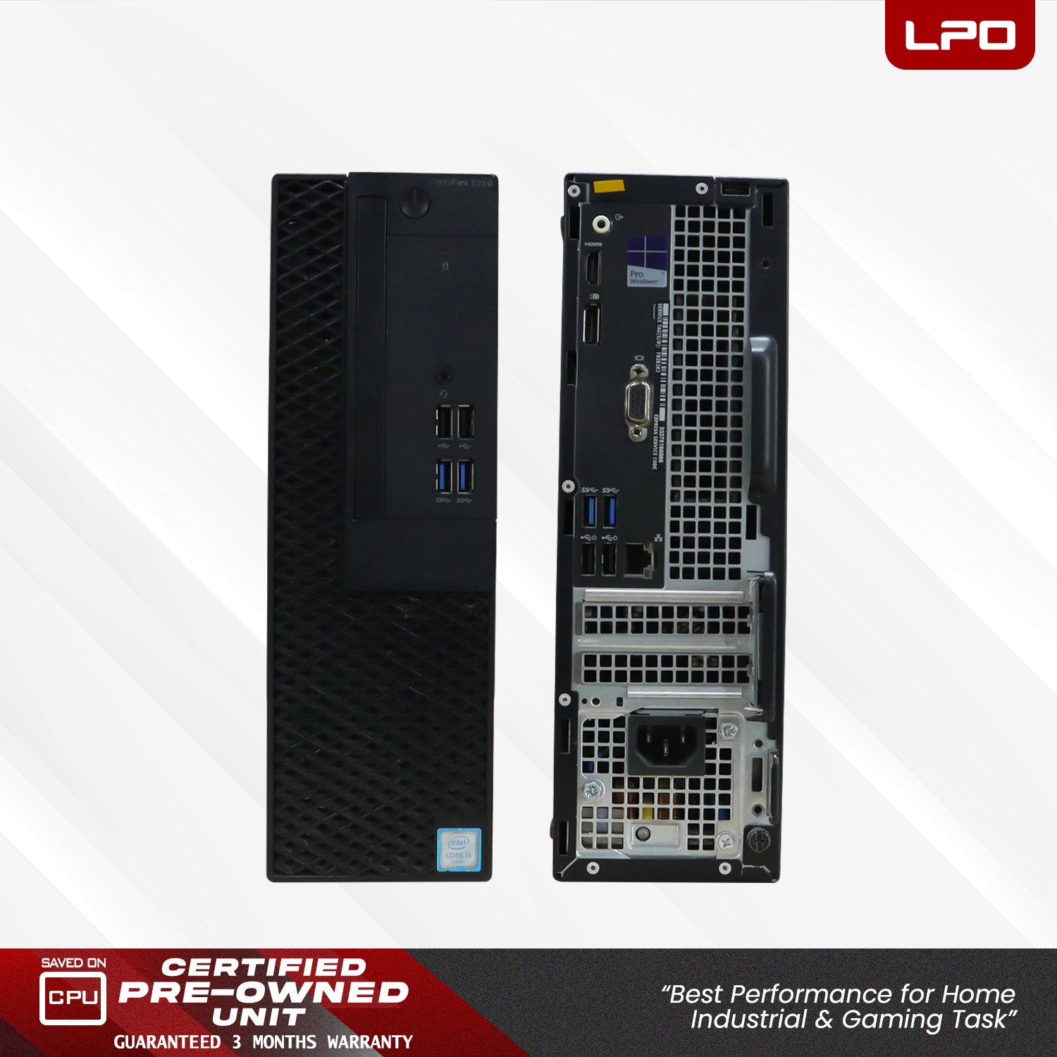 Dell Optiplex 3050 System Unit Intel Core i5-6500U 3.20Ghz 8GB DDR4 120GB SSD Intel HD Graphics 530