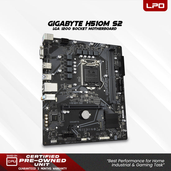 Gaming Desktop Computer Intel Core i5-10400F 2.90Ghz Gigabyte H510M S2 LGA 1200 Socket Motherboard GTX 1650 DDR5 4GB OC 16GB DDR4 256GB SSD + 1TB HDD 22