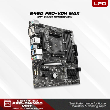Gaming Unit AMD Ryzen 5 5600G 3.9Ghz B450 Pro-VDH Max AM4 Socket Motherboard 16GB DDR4 256GB 2.5