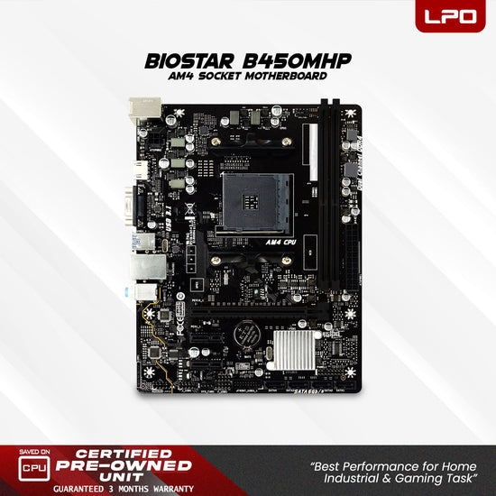 Gaming unit Ryzen 5 5600G @3.9GHz Biostar B450MHP AM4 Motherboard ADATA 8GB DDR4 256GB 2.5