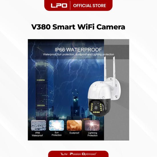 V380 Pro C18PROX-H Smart CCTV Wifi Dome Camera Wireless Connectivity with Two-way Audio, Day/Night Vision, Auto Tracking