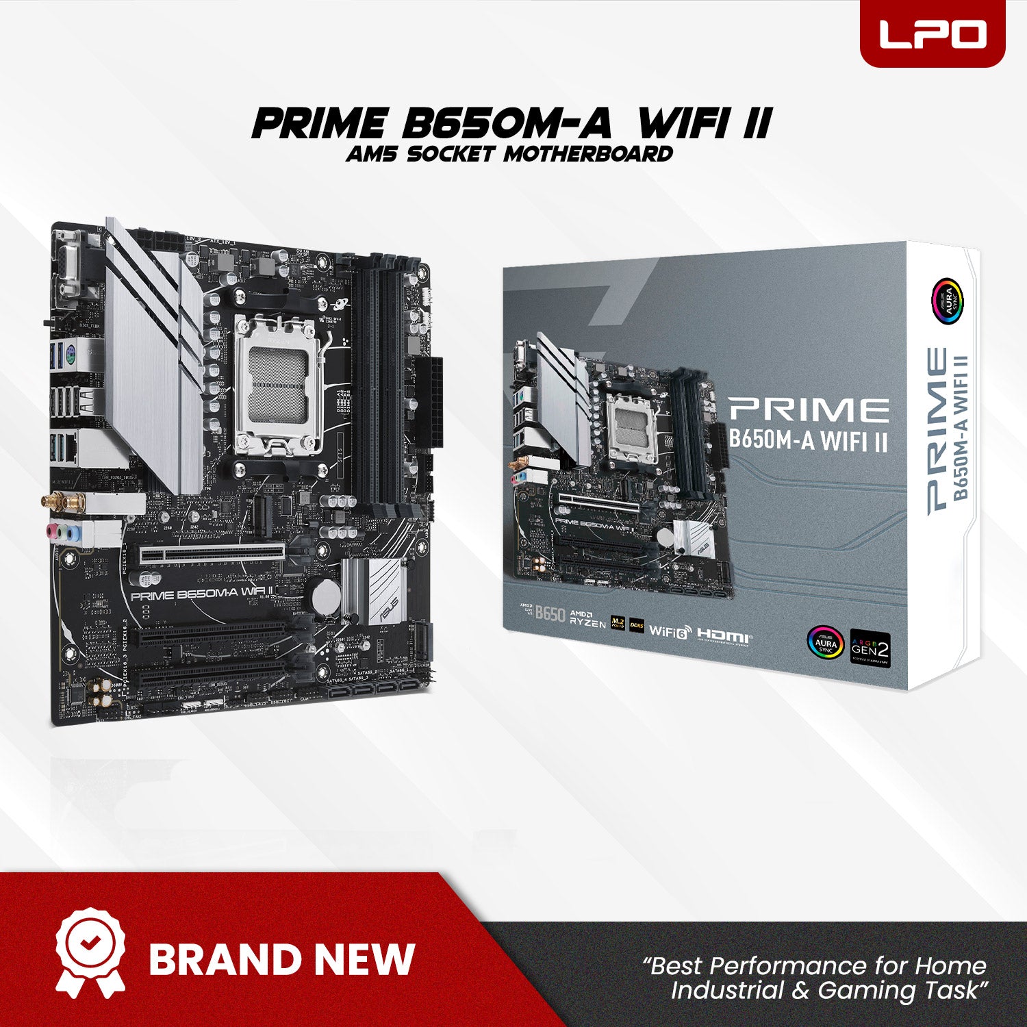 Gaming Desktop Computer AMD Ryzen 7 8700F 4.1Ghz Asus Prime B650M-A Wifi II AM5 Socket Motherboard Sapphire Pulse AMD Radeon RX 7700 XT 12GB GDDR6 192bit 32GB DDR5 1TB M.2 SSD 27