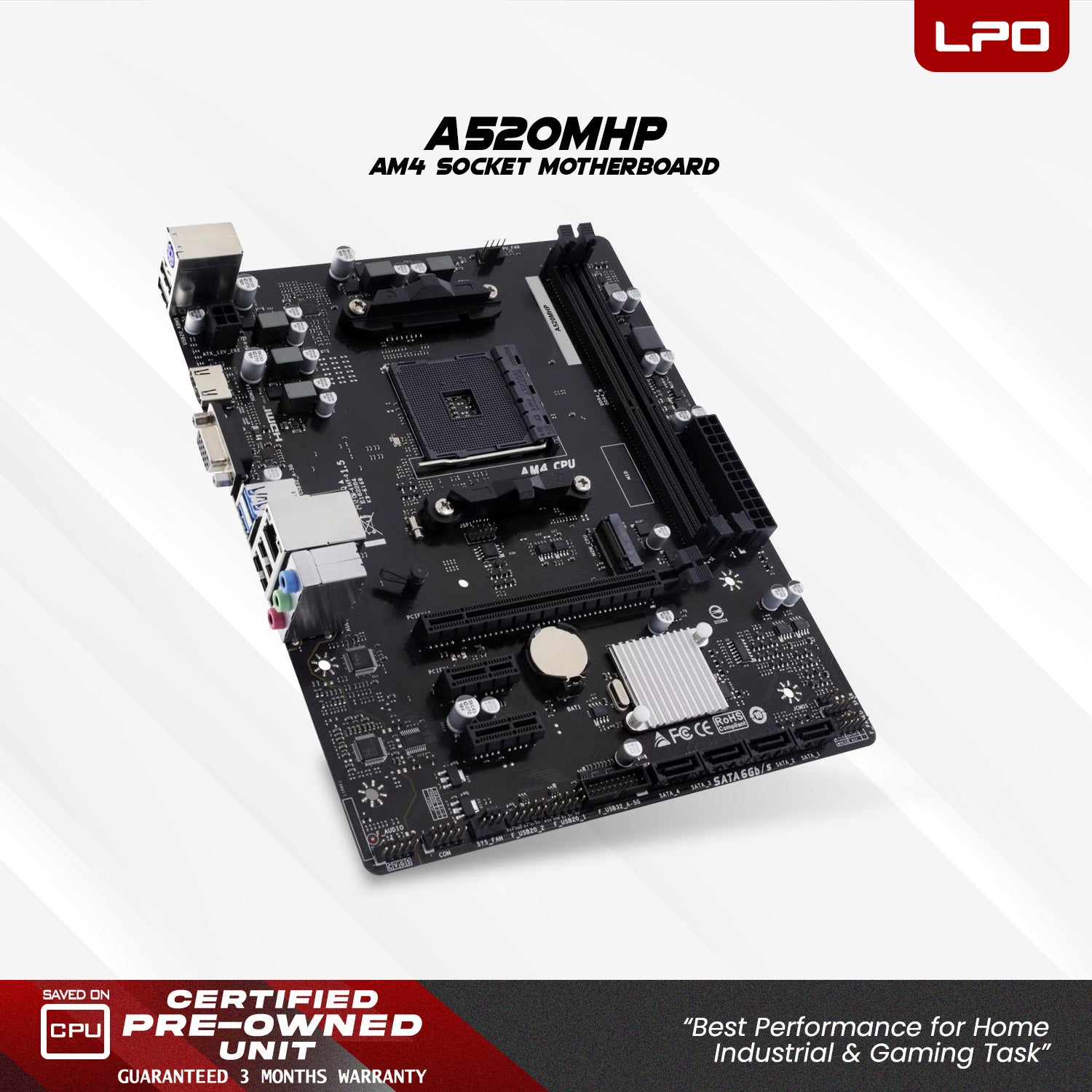 Gaming Unit AMD Ryzen 5 5600G @ 3.9GHz Biostar A520MHP (AM4 Socket) Team Group 16GB DDR4 (2×8GB) 3200MHz 120GB 2.5