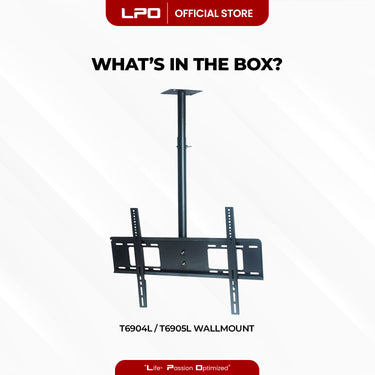 Ceiling TV Wall Mount Swivel and Tilt Bracket T6904L / T6905L 32 - 63 inch Load Capacity up to 70kg Full Motion Movement