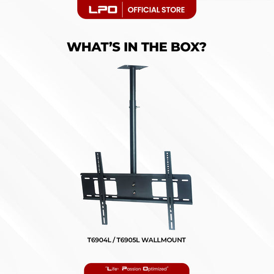Ceiling TV Wall Mount Swivel and Tilt Bracket T6904L / T6905L 32 - 63 inch Load Capacity up to 70kg Full Motion Movement
