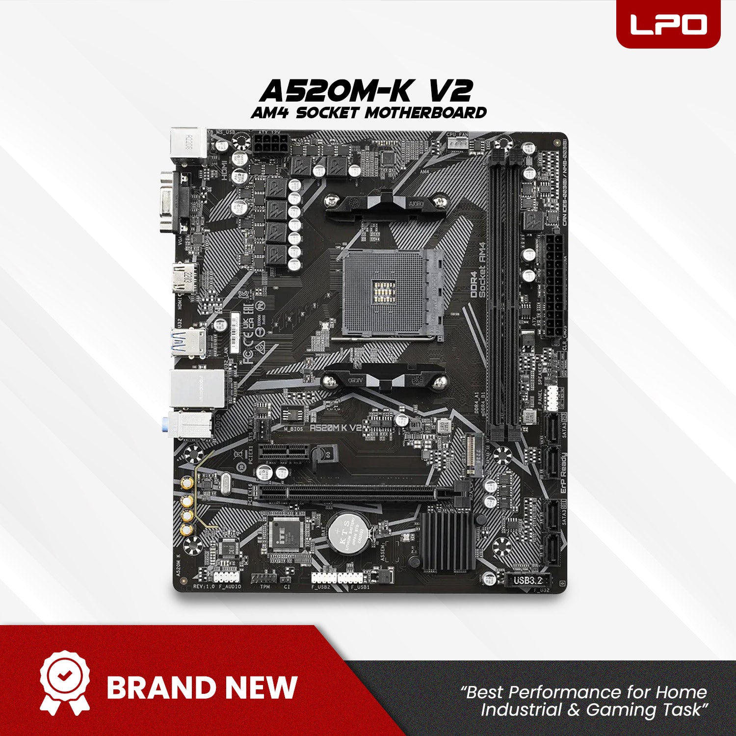Gaming Desktop Computer AMD Ryzen 5 5600G A520M-K V2 AM4 Socket 16GB DDR4 120GB 2.5