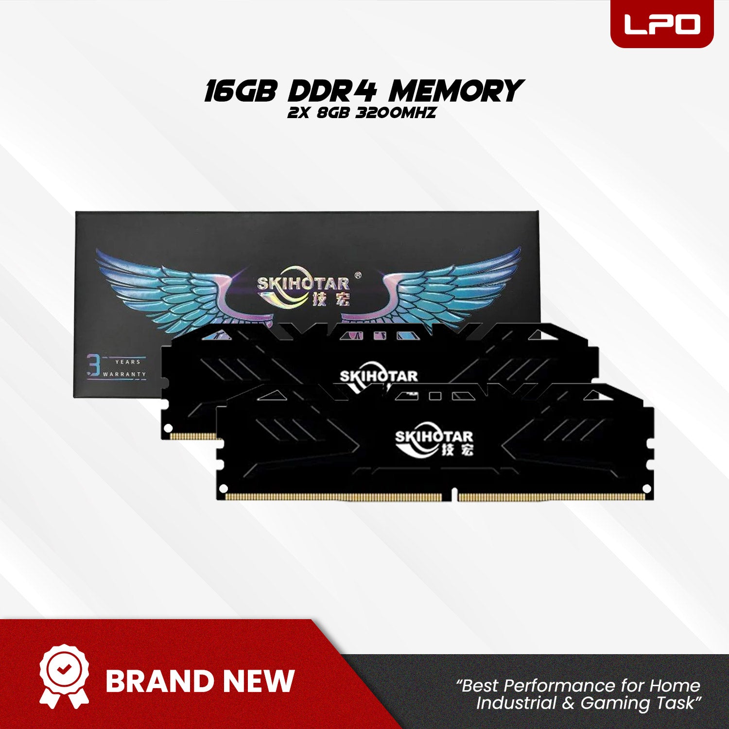 Ready to Build: Skihotar 16GB DDR4 (2x 8GB) 3200MHz