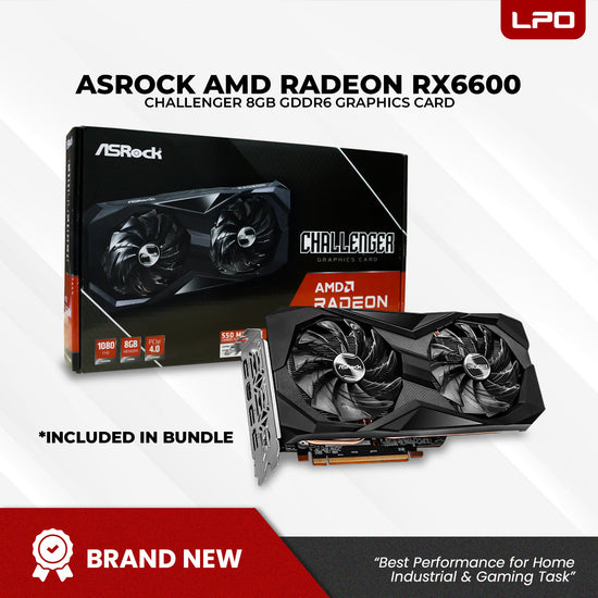 Gaming Desktop Computer AMD Ryzen 5 5500 3.60Ghz Gigabyte B550M AM4 Socket Motherboard Radeon RX 6600 8GB GDDR6 16GB DDR4 512GB M.2 SSD 23.8