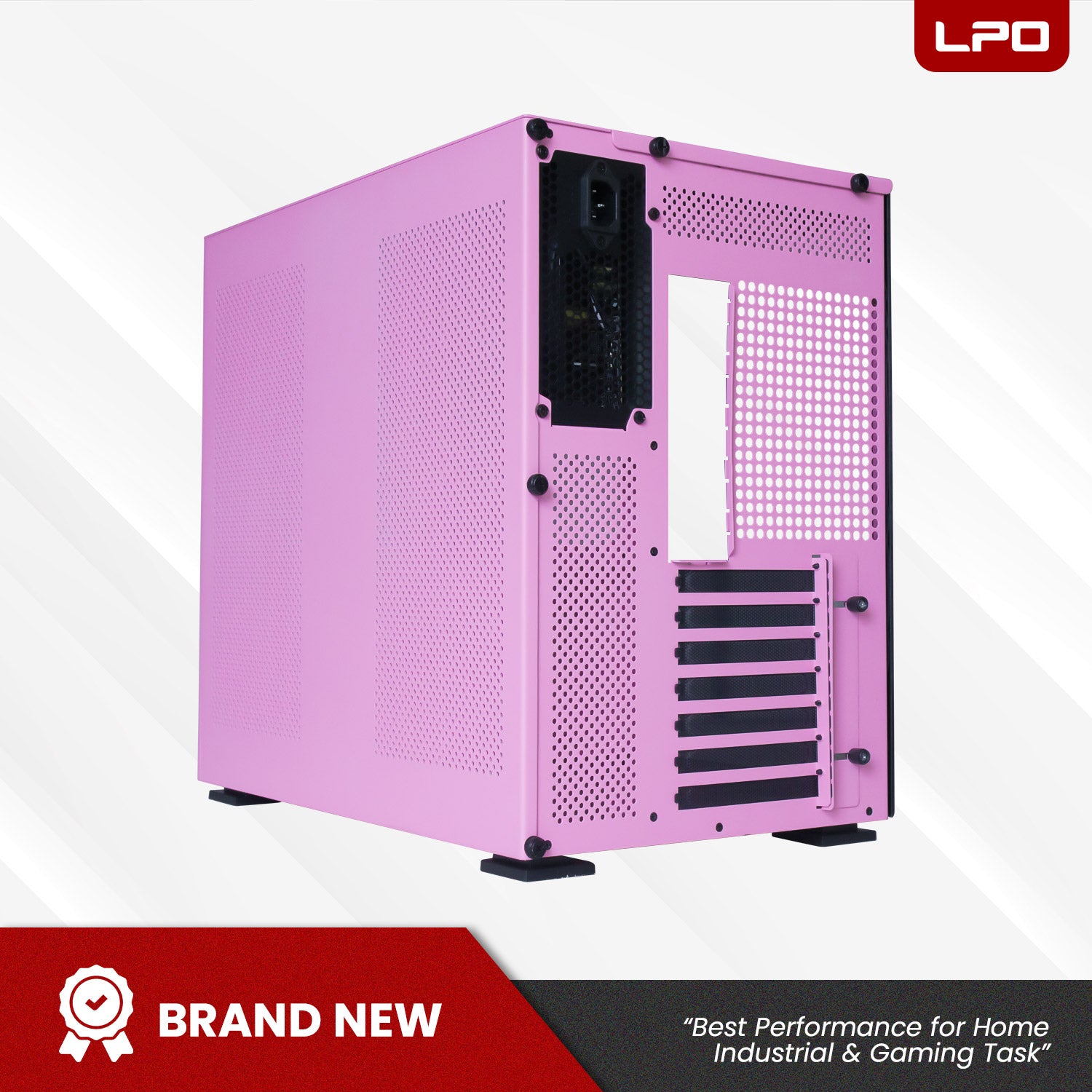 YGT V1 Dual Chamber ATX PC Case Gaming Tempered Glass Desktop Computer Case