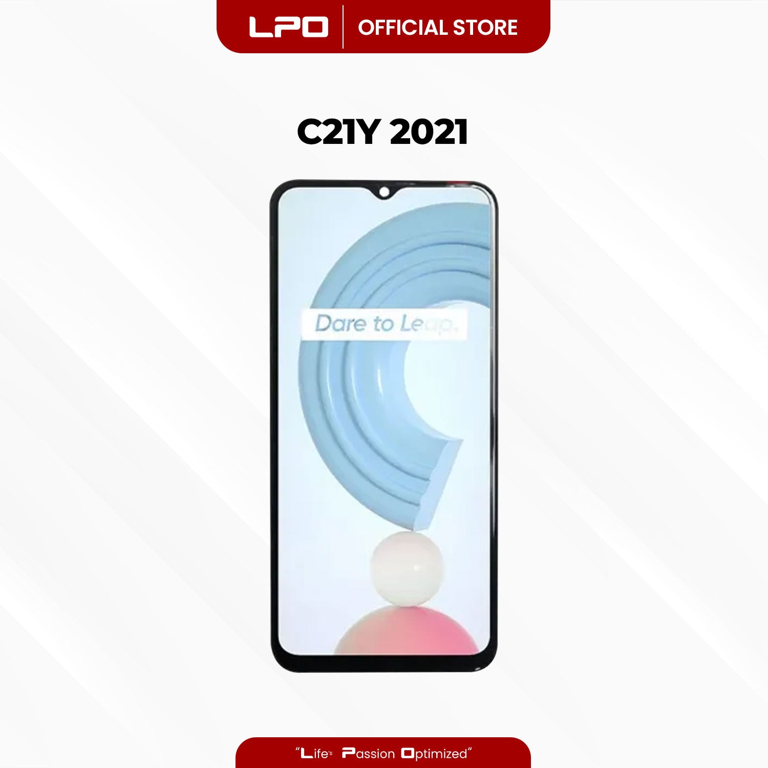 Cellphone LCD Screen	6.5 Realme C21Y 2021 WITH FRAME Compatible with RMX3261, RMX3263