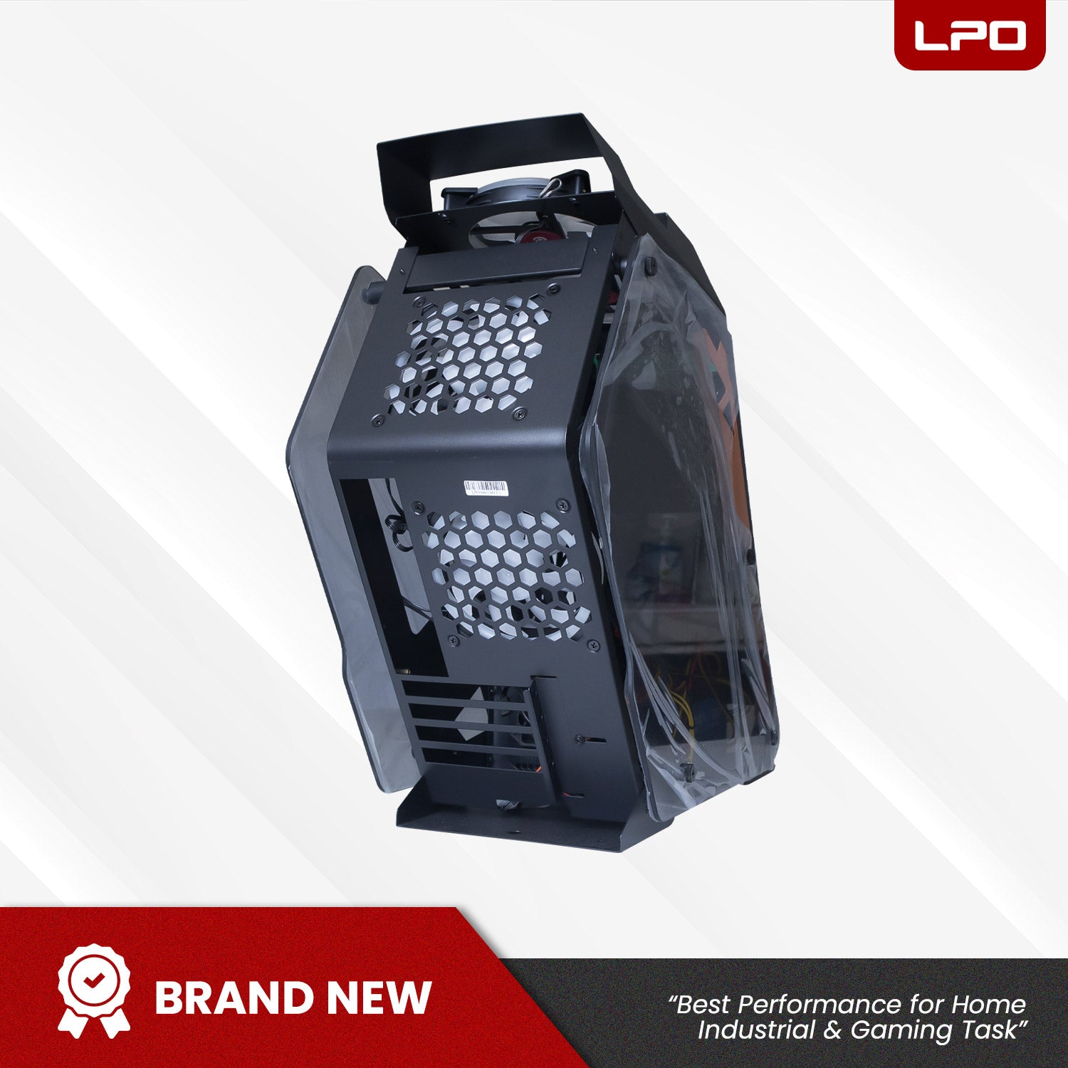 Inplay Thunder 01 PC Case Cool Design Shaped Gaming PC Case RGB Light Panel For Desktop PC