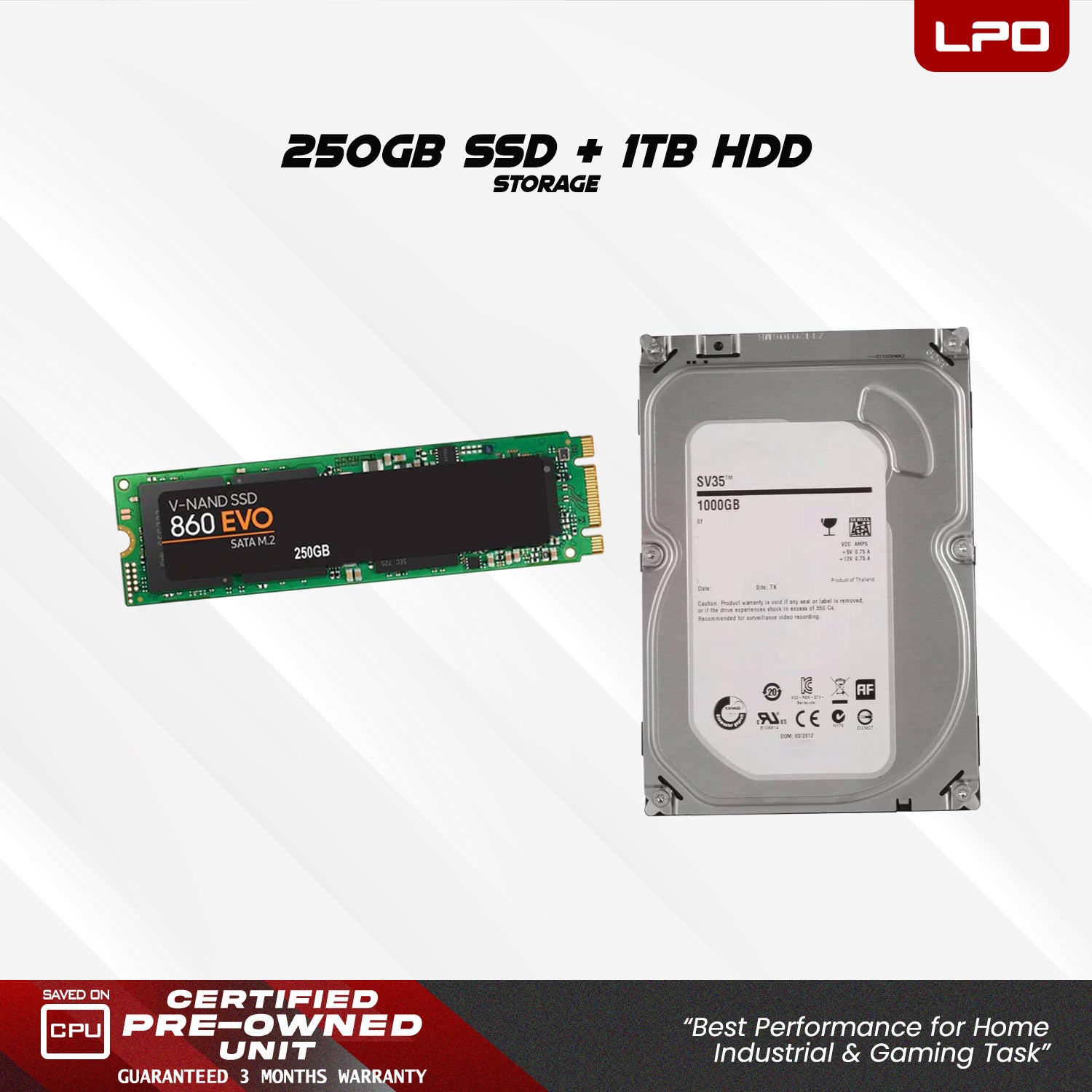 Gaming Desktop Computer Intel Core i5-9400 2.90Ghz B365M D3H-CF LGA 1151 Socket Motherboard RX 570 8GB GDDR5 OC 64GB DDR4 250GB SSD + 1TB HDD 24