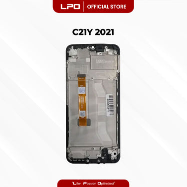 Cellphone LCD Screen	6.5 Realme C21Y 2021 WITH FRAME Compatible with RMX3261, RMX3263